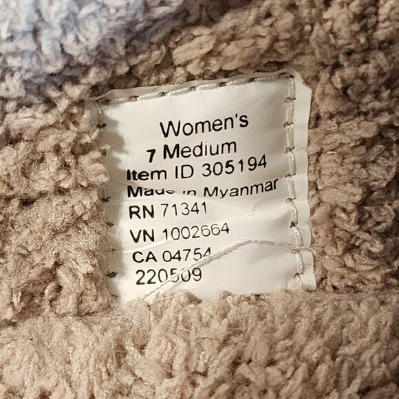 LL Bean Daybreak Scuffs Women's Cat Slippers Shoes Size 7 Red Wool Felt - Picture 9 of 9